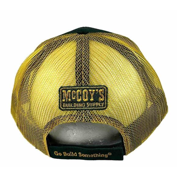 McCoy's Building Supplly Real McCoy Green And Yellow Trucker Snapback Hat Cap - Picture 3 of 6